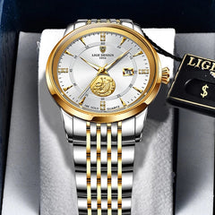 LIGE 2022 Fashion Mens Watches Calendar Stainless Steel