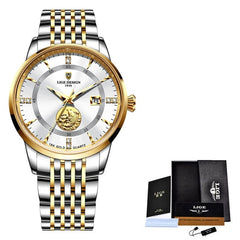 LIGE 2022 Fashion Mens Watches Calendar Stainless Steel