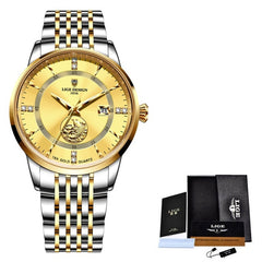 LIGE 2022 Fashion Mens Watches Calendar Stainless Steel