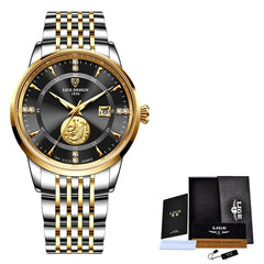 LIGE 2022 Fashion Mens Watches Calendar Stainless Steel