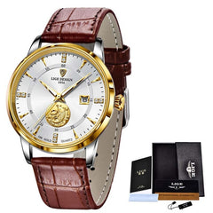 LIGE 2022 Fashion Mens Watches Calendar Stainless Steel