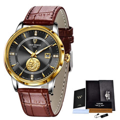 LIGE 2022 Fashion Mens Watches Calendar Stainless Steel