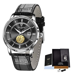 LIGE 2022 Fashion Mens Watches Calendar Stainless Steel