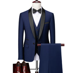 Men Autumn Wedding Party Three Pieces Jacket