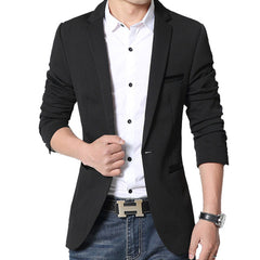 Brand Mens Casual Blazers Autumn Spring Fashion Slim