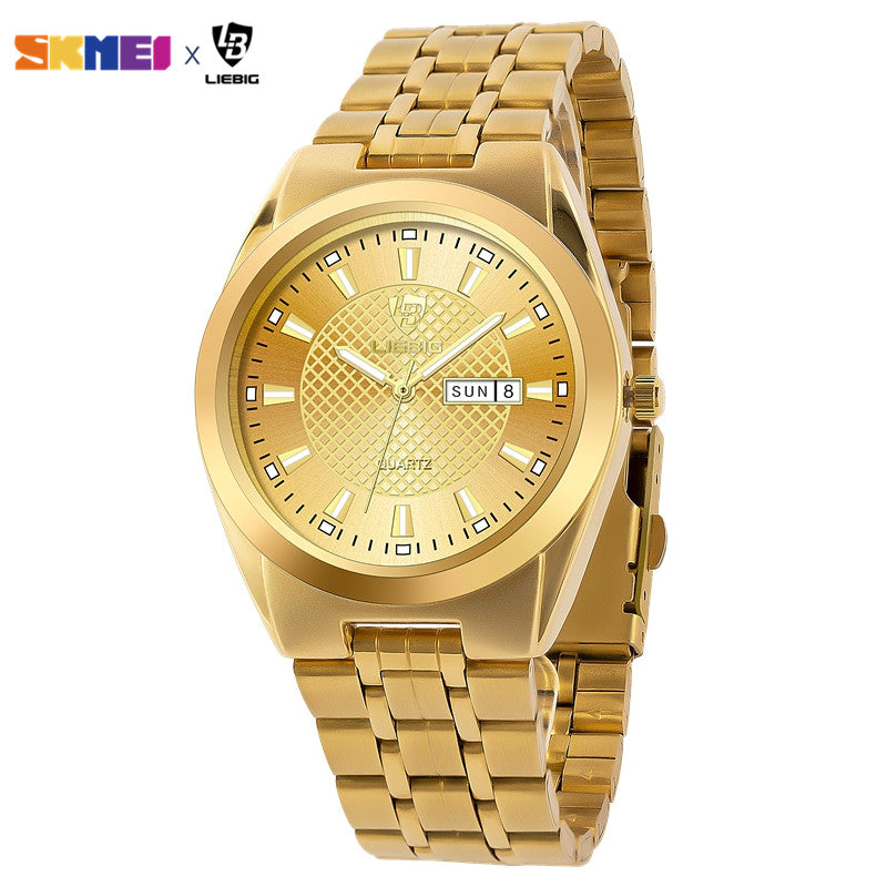 Top Brand Luxury Golden Watches For Women Men