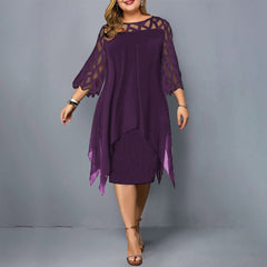 New Lace Mesh Plus Size Dresses