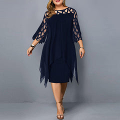 New Lace Mesh Plus Size Dresses