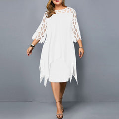 New Lace Mesh Plus Size Dresses