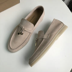 Genuine Leather Kid suede Women Flat