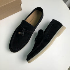 Genuine Leather Kid suede Women Flat