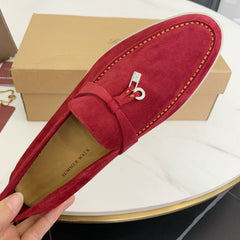 Genuine Leather Kid suede Women Flat