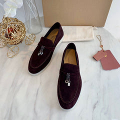 Genuine Leather Kid suede Women Flat