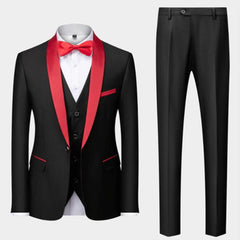 Men Mariage Color Block Collar Suits t