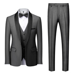 Men Mariage Color Block Collar Suits t