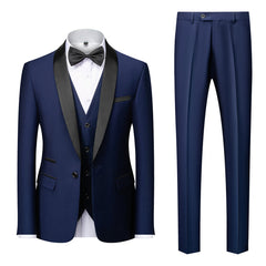 Men Mariage Color Block Collar Suits t