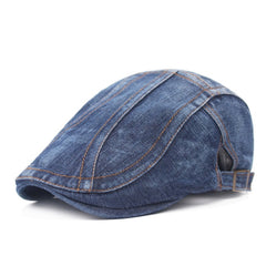 Adjustable Denim Beret Hats Men Women