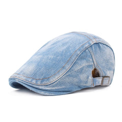 Adjustable Denim Beret Hats Men Women