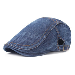 Adjustable Denim Beret Hats Men Women