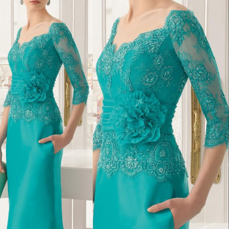 Gorgeous Teal Lace Full Length