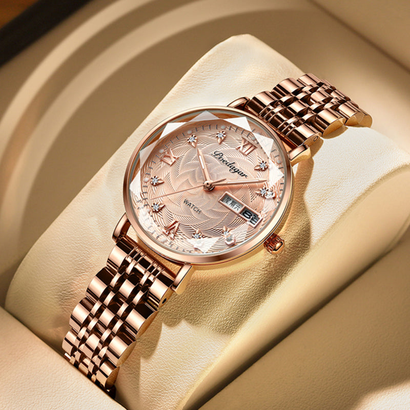 Luxury Rose Gold Watch Women Bracelet Watches