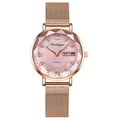 Luxury Rose Gold Watch Women Bracelet Watches