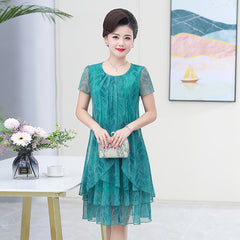 Summer Chiffon Dress 2022 Casual Short Sleeve