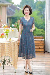 Summer Chiffon Dress 2022 Casual Short Sleeve