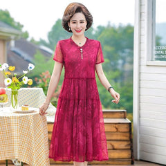 Summer Chiffon Dress 2022 Casual Short Sleeve