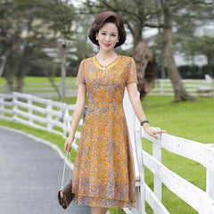 Summer Chiffon Dress 2022 Casual Short Sleeve