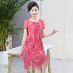 Summer Chiffon Dress 2022 Casual Short Sleeve