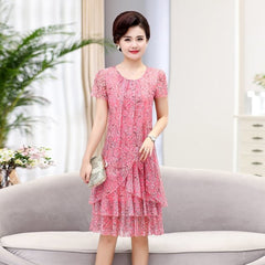 Summer Chiffon Dress 2022 Casual Short Sleeve