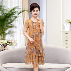 Summer Chiffon Dress 2022 Casual Short Sleeve