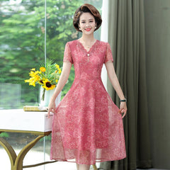 Summer Chiffon Dress 2022 Casual Short Sleeve