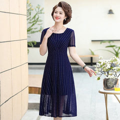 Summer Chiffon Dress 2022 Casual Short Sleeve