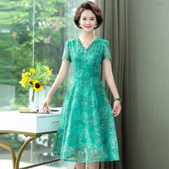 Summer Chiffon Dress 2022 Casual Short Sleeve