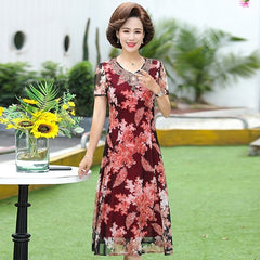 Summer Chiffon Dress 2022 Casual Short Sleeve