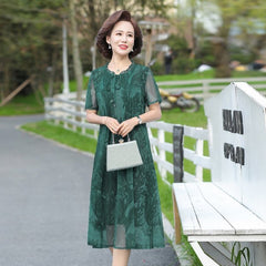 Summer Chiffon Dress 2022 Casual Short Sleeve