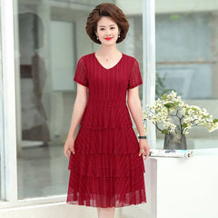 Summer Chiffon Dress 2022 Casual Short Sleeve