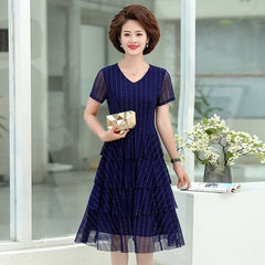 Summer Chiffon Dress 2022 Casual Short Sleeve