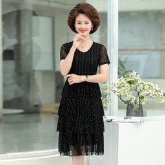 Summer Chiffon Dress 2022 Casual Short Sleeve