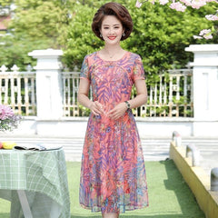 Summer Chiffon Dress 2022 Casual Short Sleeve