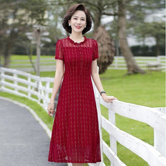 Summer Chiffon Dress 2022 Casual Short Sleeve