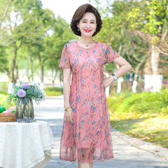 Summer Chiffon Dress 2022 Casual Short Sleeve