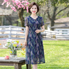 Summer Chiffon Dress 2022 Casual Short Sleeve