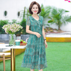 Summer Chiffon Dress 2022 Casual Short Sleeve