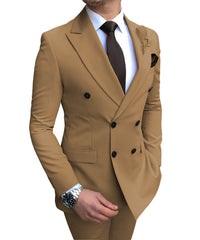 2022 New Beige Men&#39;s Suit 2 Pieces