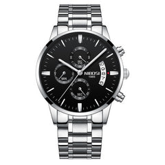 NIBOSI Fashion Stainless Steel Watches Men Waterproof