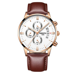 NIBOSI Fashion Stainless Steel Watches Men Waterproof